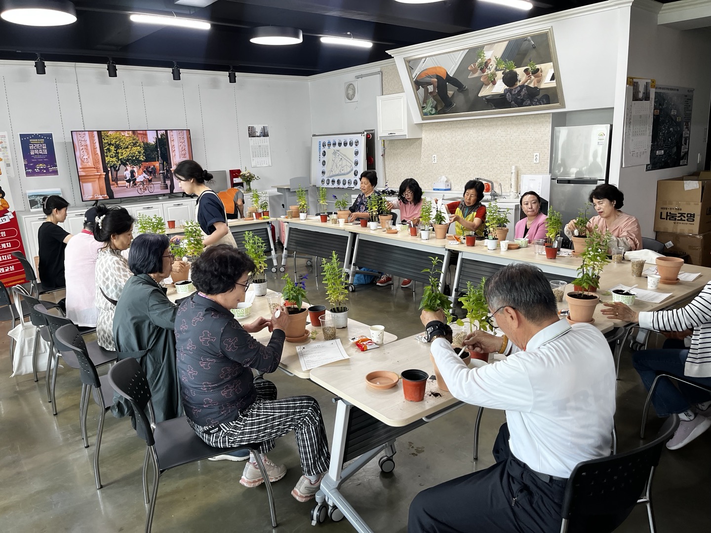 [선주원남동] 공동체활성화프로그램 - 원예치료 3주 차 현장 스케치 첨부 이미지